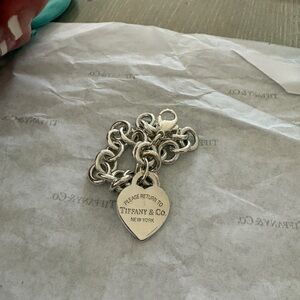 Return to Tiffany® Heart Tag Charm Bracelet in Silver.
